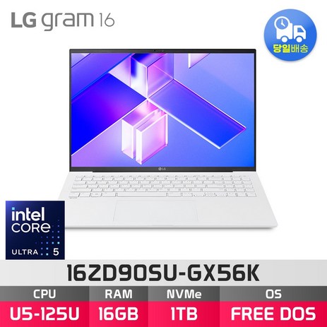 [당일출고/10만원 추가 할인] LG전자 2024 그램16 16ZD90SU-GX56K, Free DOS, 16GB, 1TB, 스노우 화이트-추천-상품