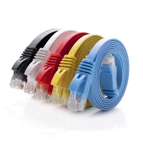 Cat6 이더넷 케이블 10ft(5팩) (Cat5e 가격이지만 대역폭은 더 높음) 인터넷 네트워크 플랫 - 패치 쇼트 스내그리스 RJ45 커넥터가 있는 컴퓨터 LAN, 5 Feet-추천-상품