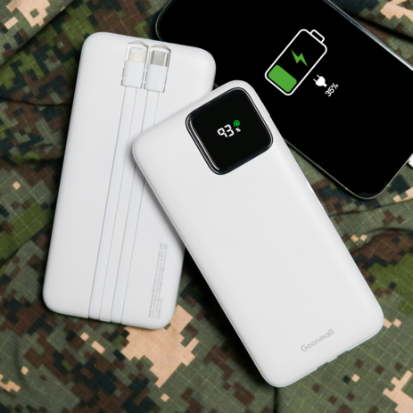 군대 아이폰 갤럭시 호환 고속충전 일체형 보조배터리 군인 부대 반입가능(10 000mAh) - 군몰, 화이트, 듀얼충전형 10,000mAh-추천-상품