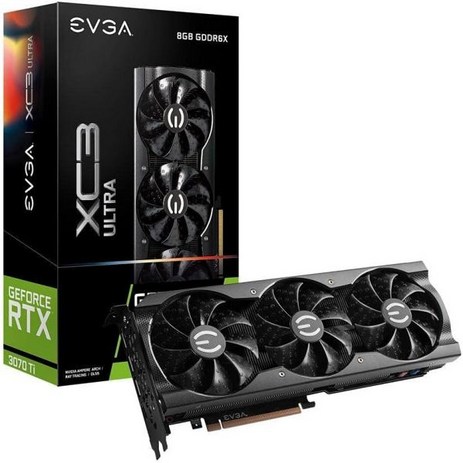 에브가 EVGA 지포스 RTX 3070 Ti XC3 울트라 게이밍 08G-P5-3785-KL 8GB GDDR6X iCX3 냉각 ARGB LED 금속 백플레이트-추천-상품