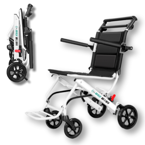 바이윤 메디케어 경량 휠체어 여행용 휴대용 가정용 접이식 소형 노인유모차 6.8kg, 1. 경량형 (6.8kg), 1개-추천-상품
