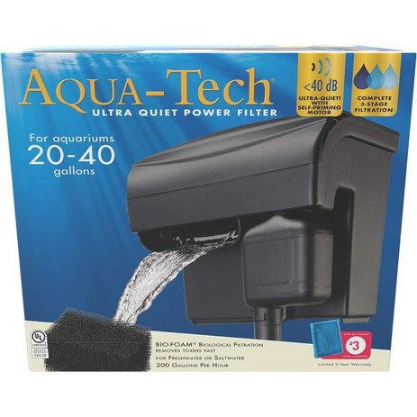 AquaTech Ultra Quiet Power Filter For Aquariums 2040 Gallons-추천-상품