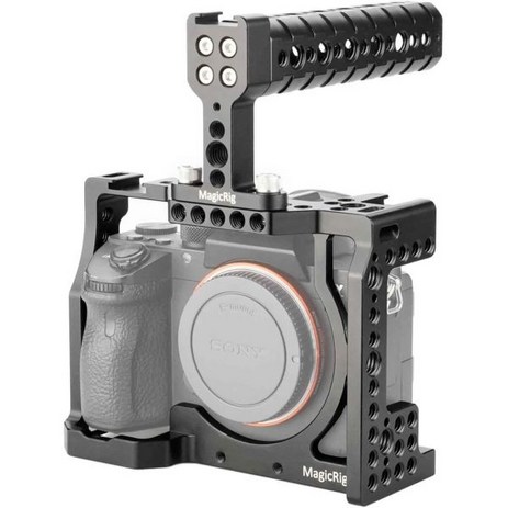 카메라장비 카메라배터리 플레이트 Sony A7RIII/A7용 상단 손잡이 그립 MAGICRIG 카메라 케이지III/A7M3 카메라에서 퀵 릴리즈 확장 키트, Top Handle, 1개-추천-상품