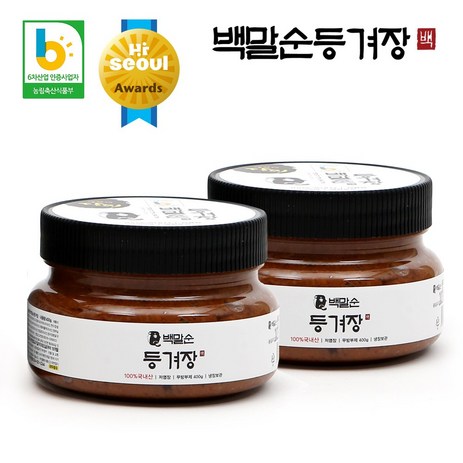 백말순등겨장 60년 전통 경상도 성주 시금장 고기쌈장, 400g, 2개-추천-상품