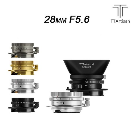 TTartisan 28mm F5.6 라이카 M 단렌즈 풀 프레임 렌즈 초초점, 블랙-추천-상품