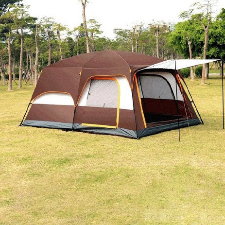 캠핑왕국 캠핑용 글램핑 천막 투룸 패밀리 텐트 대형, 3-5인-추천-상품