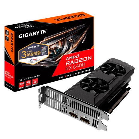 GIGABYTE 라데온 RX 6400 UD2 D6 4GB Nano LP 피씨디렉트-추천-상품