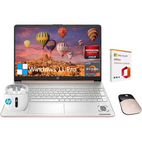 HP 15.6 노트북 컴퓨터 대학생 비즈니스 노트북 15인치 HD AMD Ryzen 3 64GB RAM 2TB SSD Windows 11 Pro 평생 사무실 10키, 32GB RAM | 1TB SSD-추천-상품