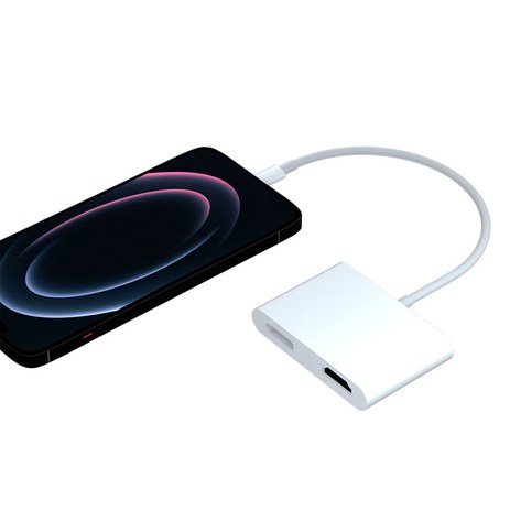 블레이즈-아이폰-HDMI-+-라이트닝-8핀-젠더-동시충전-화이트-추천-상품
