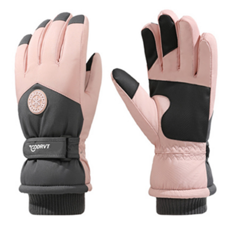 겨울 스키장갑 스마트터치 방한장갑 남여공용 방한 미끄럼방지, 여성, 핑크색-추천-상품