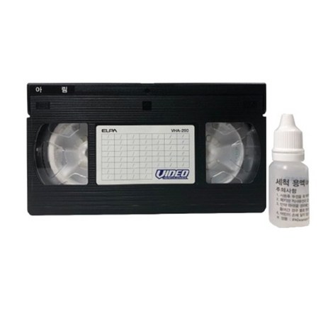 비디오 크리닝테이프 습식 액포함 크리너테이프 청소테이프 vhs 클리닝 테프 vtr 16mm tape 녹화기 세척테이프 옛날 영화 드라마 가요무대 유치원 만화 오락 녹화테이프, 1개, 비디오습식크리너-액포함-추천-상품