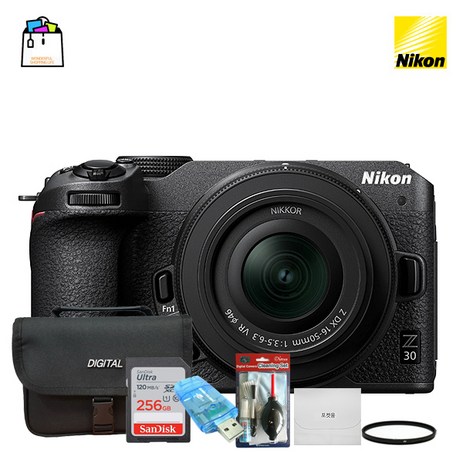 니콘정품 Z30 +16-50mm KIT +메모리 256GB+리더기+필터+크리닝+포켓융+가방 풀패키지(랜덤박스행사)-WSL-추천-상품