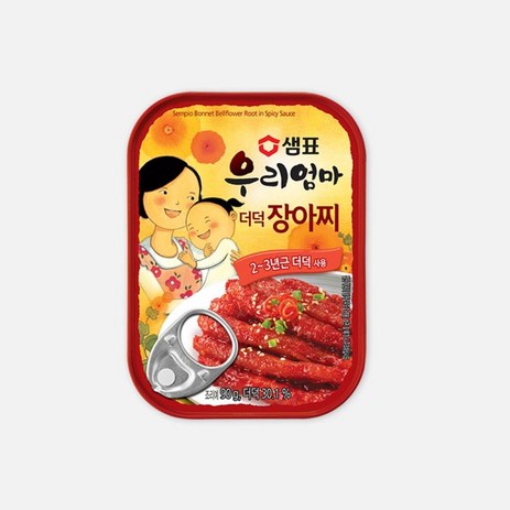 샘표 소문난 샘표 우리엄마 더덕장아찌 90g 감칠맛 자취템 아침식사대용 간편식, 1개-추천-상품