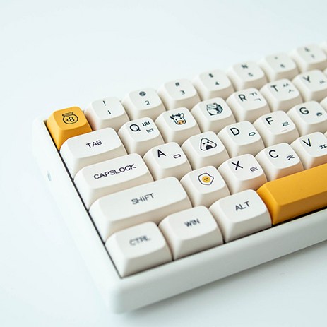 키캡연구소 귀여운 노랑 꿀벌 한글 키캡 XDA PBT-추천-상품