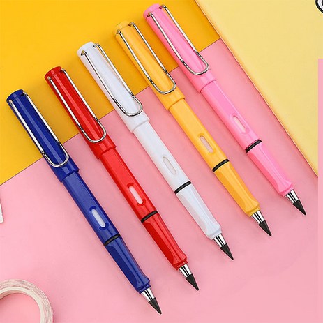 심플 디자인 특수한 연필 반영구 무한 연필, 무한 연필(노랑)-추천-상품