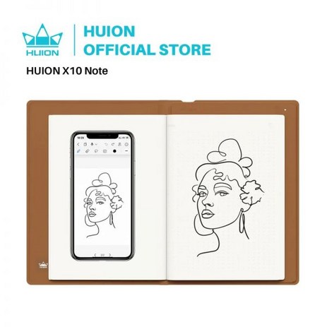 태블릿pc HUION 노트 디지털 노트북 드로잉 태블릿 배터리 프리 펜 블루투스 무선 종이 전자 필기 패드 2 인 1-추천-상품