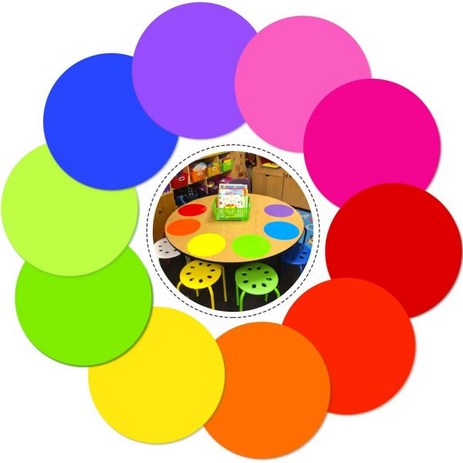 10개 11인치 Dry Erase Dots 동그라미화이트보드 마커 탈착식 비닐 스티커 교실 벽 스팟 드릴 및 교육 학교 진행10가지 색상-추천-상품