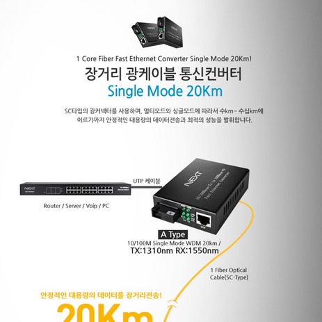 NEXT-200FSCSW-A타입 1Core SC타입 광미디어 컨버터, NEXT-200FSCSW-A-추천-상품