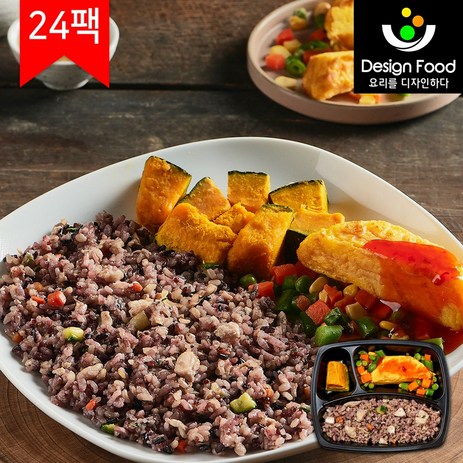 [디자인푸드]맛남주의 맛난식탁도시락 퀴노아영양밥&오믈렛 6팩/12팩/18팩/24팩 냉동도시락, 24개, 240g-추천-상품