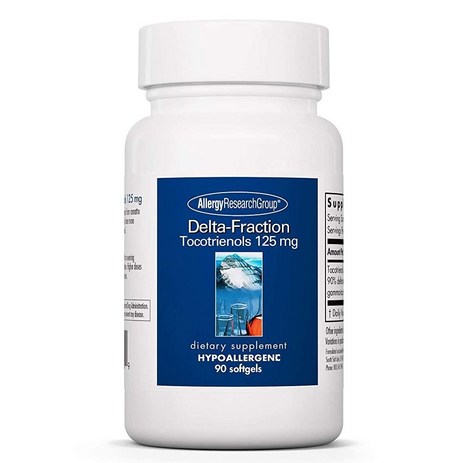 Allergy Research Group - Delta-Fraction 토코트리에놀 125mg - 비타민 E 심장/뇌 - 소프트젤 90정, 1개-추천-상품