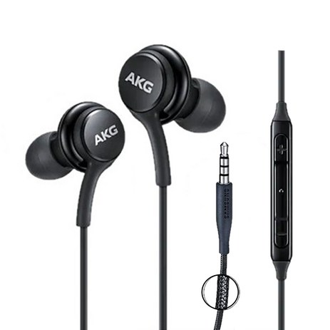 삼성 AKG 유선이어폰 정품 갤럭시 S8 S9 S10 노트 8 노트 9, 블랙-추천-상품