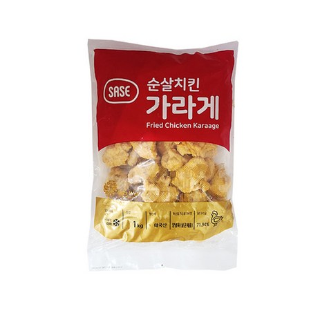 사세 순살치킨가라게 1Kg 치킨집가라아게 에어프라이어요리 업소용가라아게, 1개-추천-상품