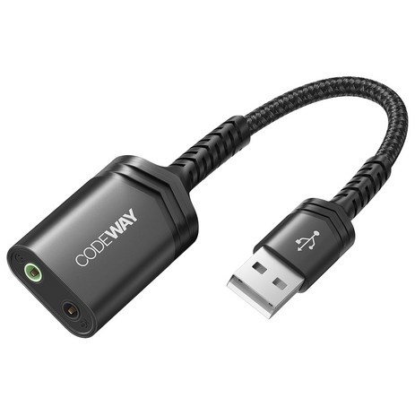 코드웨이 USB A타입 외장형 사운드카드, 3극, 1개-추천-상품