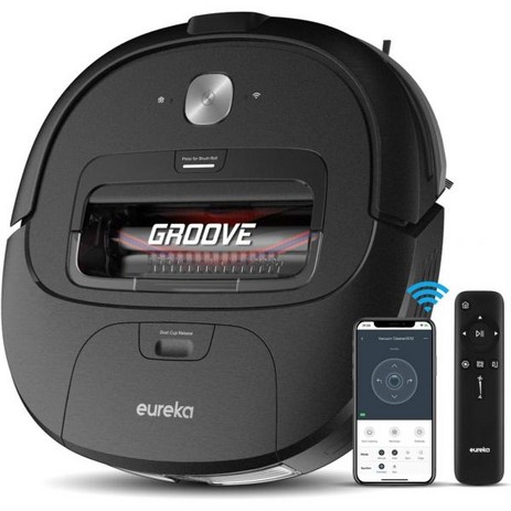 로봇 청소기 무선청소기 유레카 그루브 청소기 와이파이 연결 앱 알렉사 & 리모컨 자가 충전 NER300 블랙-추천-상품