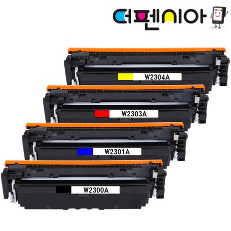 HP W2300A W2300X Color Laserjet Pro 4203dn 4203dw Color Laserjet Pro MFP 4303dw 4303fdn 4303fdw 재생토너, 1개, (표준용량) W2301A - 파랑-추천-상품