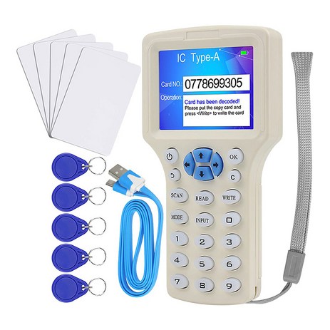 RFID 복사기 복사기 125kHz 키 카드 NFC 리더기 작성자 13.56MHz 암호화 된 프로그래머 USB UID 복사 카드 태그, 1개-추천-상품