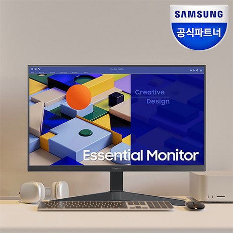 삼성 S27C310 27인치 IPS 베젤리스 모니터 75Hz F27T350 후속모델, 1.LS24C310EAKXKR/공식 삼성인증점-추천-상품