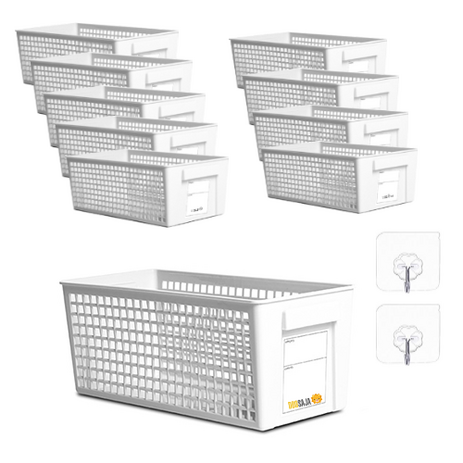 또사자-다용도-수납-바구니-바스켓-10p-+-투명접착후크-2p-화이트(소)-10개-추천-상품
