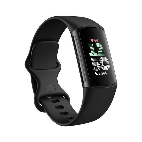 Fitbit Charge 6 피트니스 트래커 구글 앱 포함 운동 장비의 심박수 6개월 프리미엄 멤버십 GPS 건강 도구 등 도자기/실버 원 사이즈 (S 및 L 밴드 포함, 블랙 밴드가 있는 블랙 케이스-추천-상품