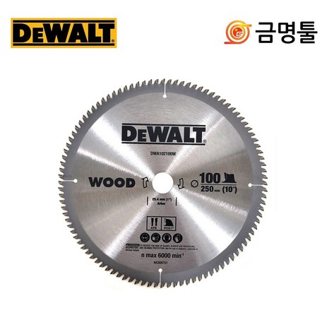 디월트-DWA102100W-씬-커프-목공용-팁쏘-10인치-100날-2.2T-원형톱날-1개-추천-상품