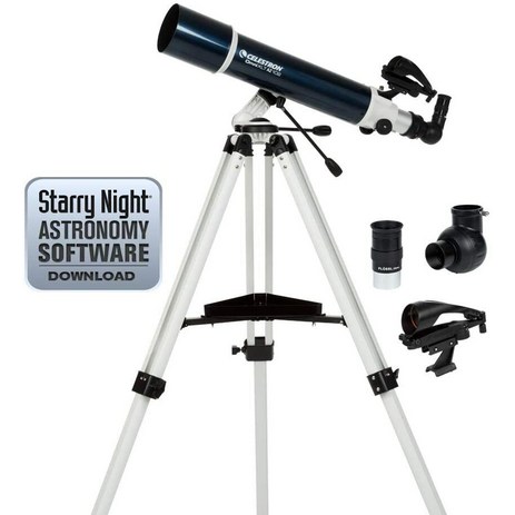 Celestron 셀레스트론 Omni AZ 102 굴절 망원경 2 접안 렌즈 별이 빛나는 밤 앱 ✅✅✅✅ 202768-추천-상품