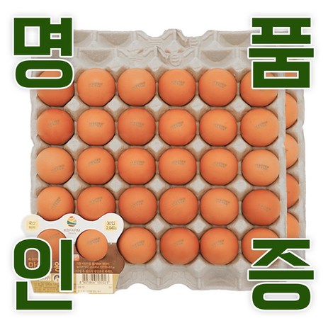 KB farm 계란 명품인증 무항생제 달걀 왕란 30구, 2개-추천-상품