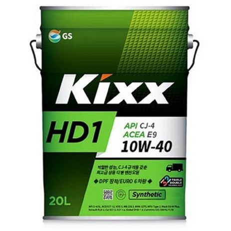 킥스 HD1 CJ-4 E9 10W40 디젤 엔진오일 20L DPF EURO 6, 1개-추천-상품