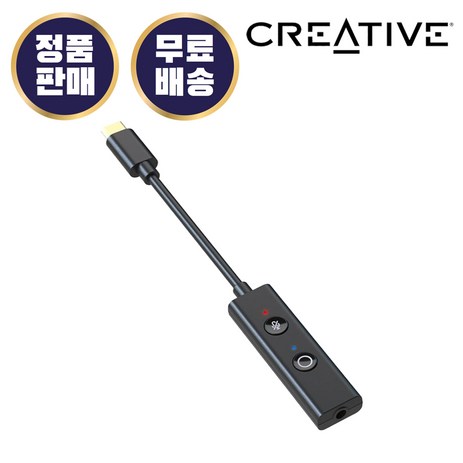 크리에이티브 Creative 사운드 블라스터 PLAY! 4 사운드카드 외장형 USB C타입, 1개-추천-상품