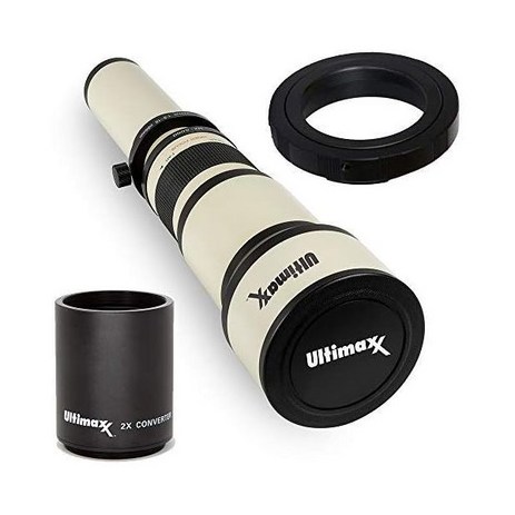 Ultimaxx 6501300mm 2X 컨버터 13002600mm 포함 망원 줌 렌즈 세트 캐논 EOS 9000D 800D 760D 750D 700D 1300D 1200D T1-추천-상품