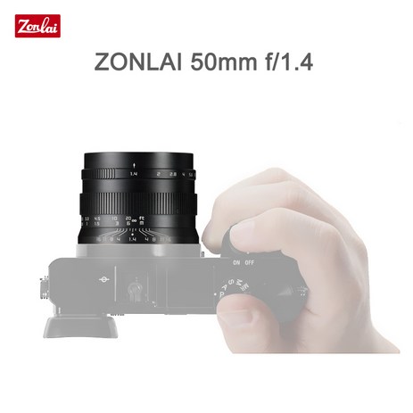 Zonlai 50mm F1.4 수동 프라임 렌즈 후지 X 소니 E 마운트 마이크로 43 m43 캐논 EF-M a6400 X-T3 X-T4 미러리스 카메라, [02] Silver Color, [03] 후지 xf-추천-상품