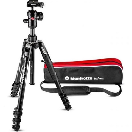 Manfrotto Befree 고급 레버 4구 알루미늄 여행용 삼각대 볼 헤드 블랙, Tripod_Level Lock - Black-추천-상품