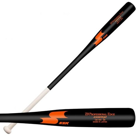 SSK Z9 Professional Edge Comp 코치 Wood Fungo Bat 33 35 37 - Baseball Softball – 22 색상 60일 내추럴 블랙 옐로우, Natural/Royal/Orange, 37