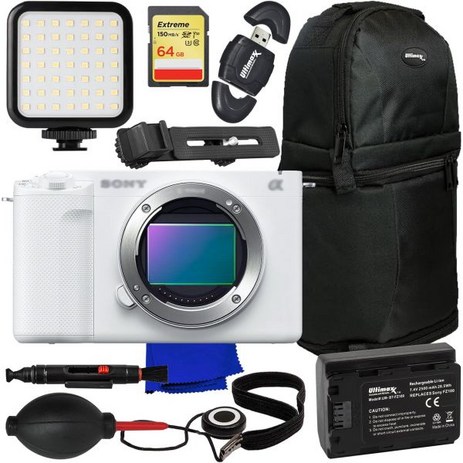 Ultimaxx 카메라 Ultimaxx Essential Sony ZV-E1 Mirrorless Camera Bundle (Body Only - White) - includes:-추천-상품