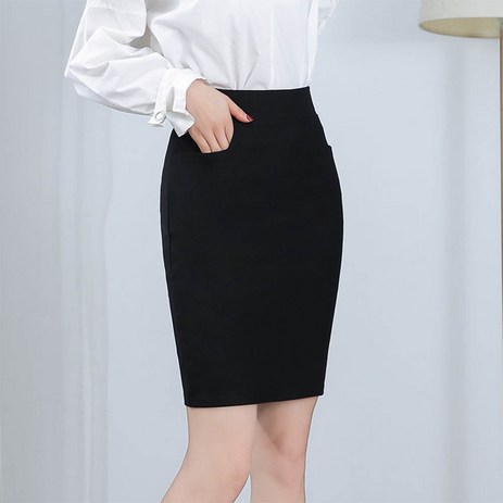 시크벤 뒷트임 올스판 H라인 정장치마 유니폼 오피스룩 여성 면접 호텔 정장 스커트-추천-상품