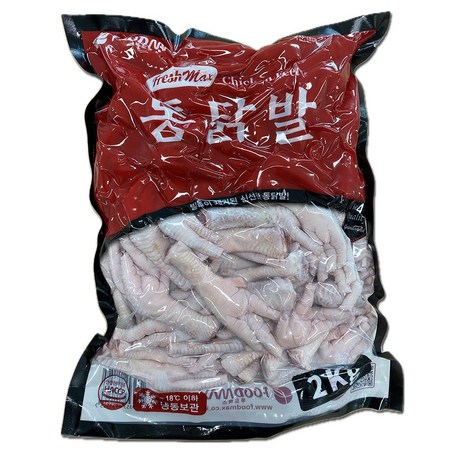 프레쉬맥스 닭발 원료 통닭발 2Kg, 2kg(1개), 1개-추천-상품