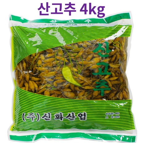 업소용 대용량 산고추절임 산고추장아찌 산고추지 4kg, 3개-추천-상품