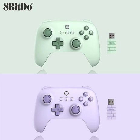 8BitDo Ultimate얼티밋 2.4 G 무선 게임패드 블루투스 컨트롤러 청춘판, 1개, 그린-추천-상품