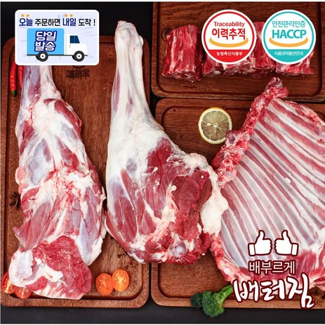 (당일출돼지) 캠핑가자! 램 통 양모듬지육10kg내외 (반마리내외) 양갈비 양고기, 10kg, 1개-추천-상품