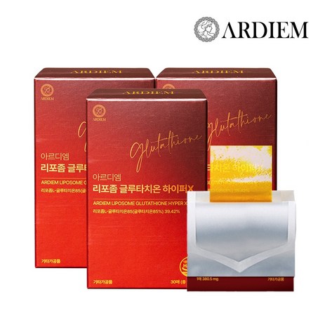 아르디엠 리포좀 글루타치온 하이퍼X 필름 380.5mg x 30매, 3개, 30회분-추천-상품