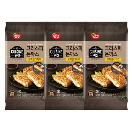 동원 퀴진 크리스피 돈까스(모짜렐라 치즈) 450g, 3개-추천-상품